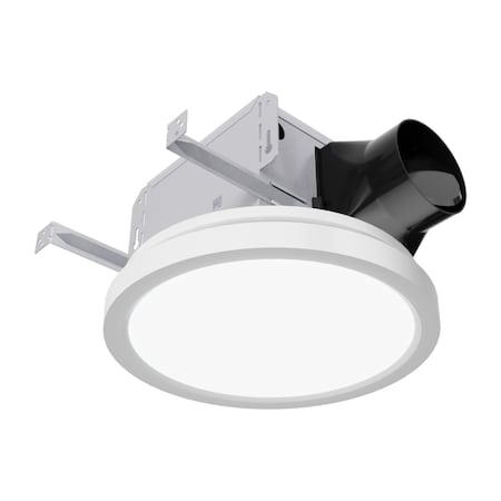 Anzzi Ceiling-Mounted Bathroom Exhaust Fan. 100 CFM, 2.0 Sone, LED Light Included EF-AZ108WH